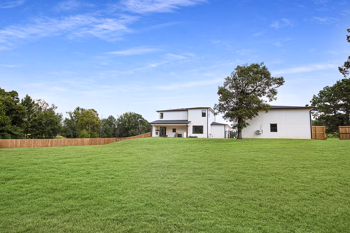 Backyard view of the home