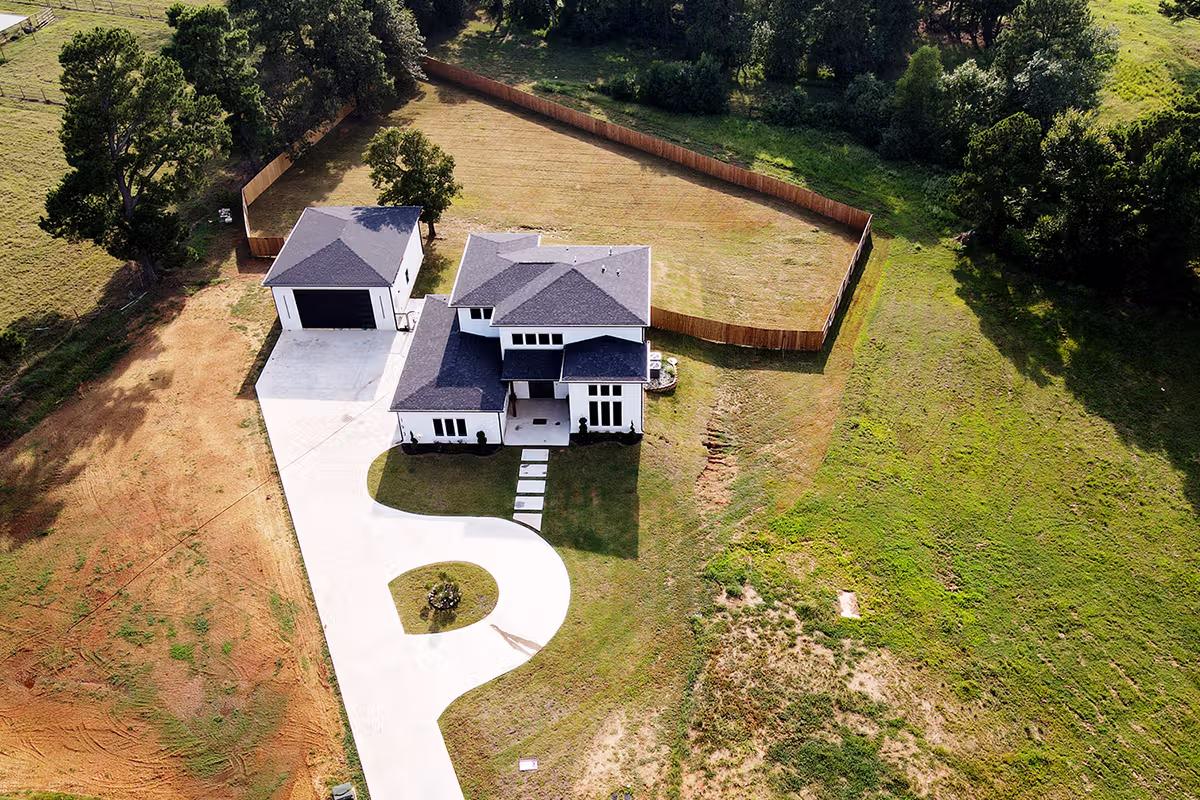 Drone View of House For Sale in Redlick