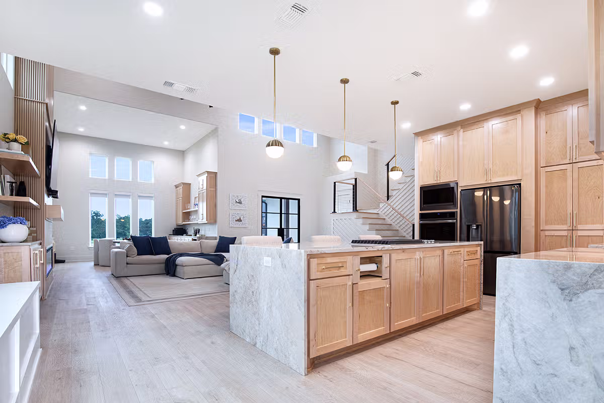 Kitchen and Living room view