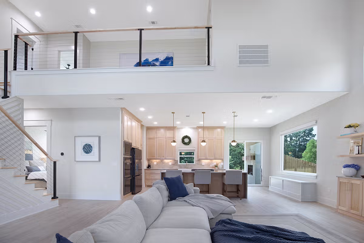 Livingroom-Upstairs and Kitchen View