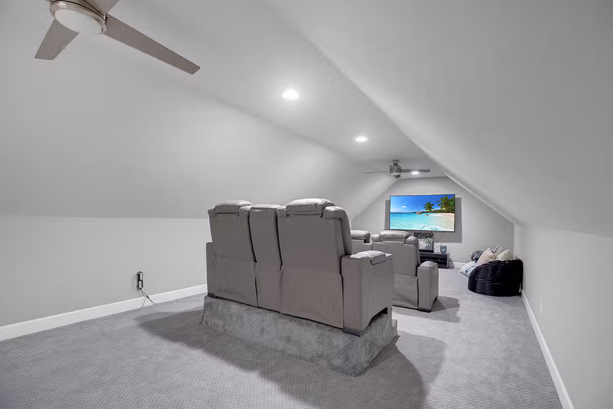 Luxury Redwater Home Upstairs Movie Room