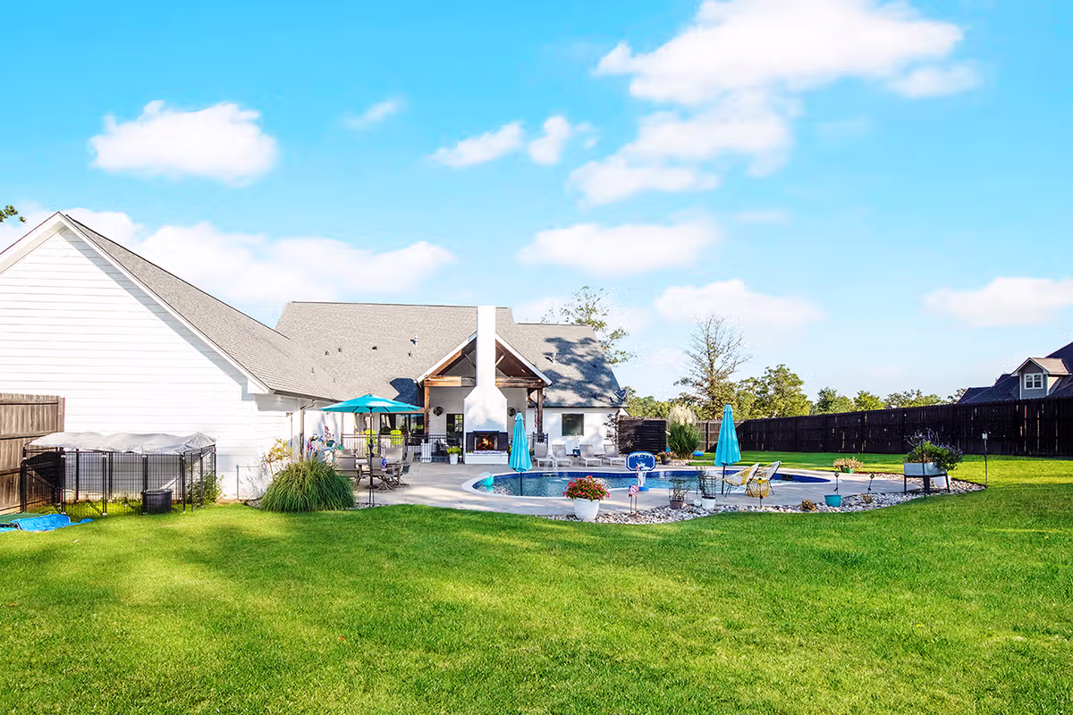 Luxury Redwater Home for Sale Backyard Pool