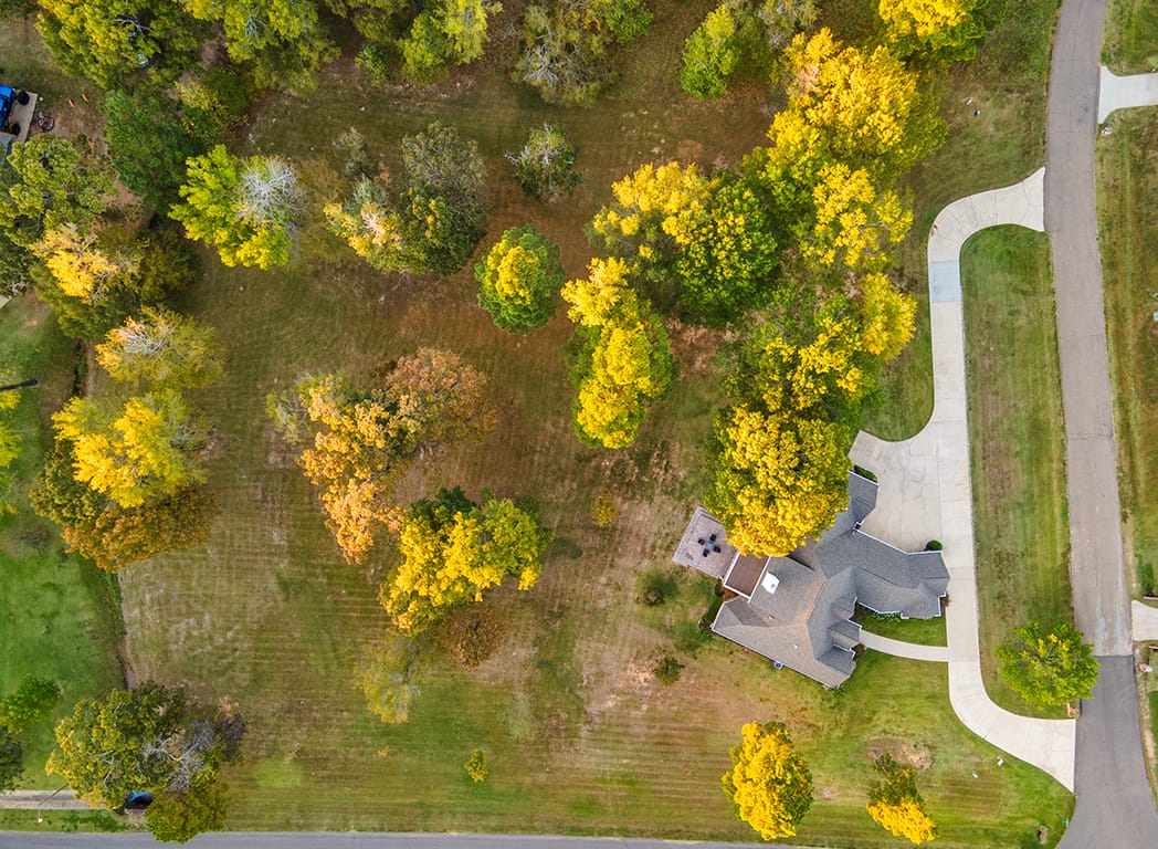 Drone Aerial Overhead View of Property Lines - 1 Beaver Creek Run Texarkana TX 75501 Real Estate Drone Photos