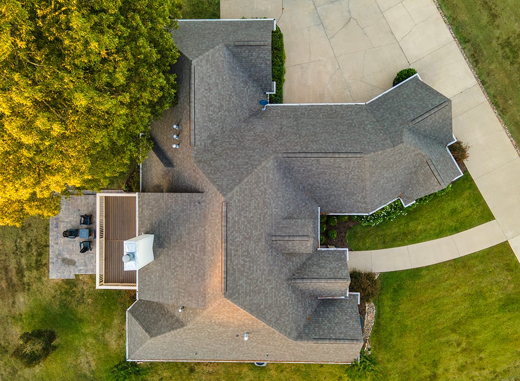Drone Aerial Overhead of Property and Roofline - 1 Beaver Creek Run Texarkana TX 7550