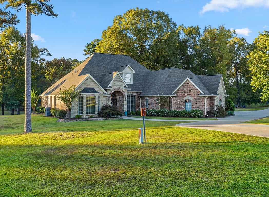 Front Exterior with Brick and Stone Design