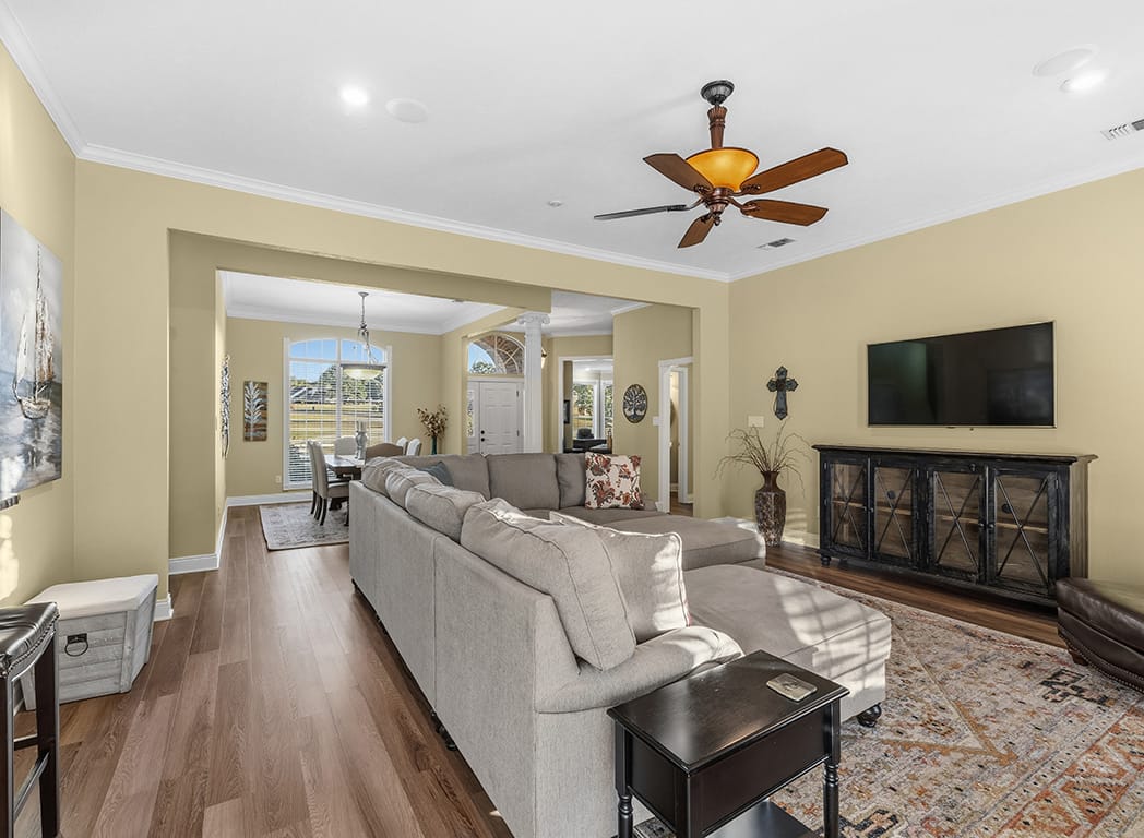 Living Room with Open Floor Plan and Sofa Seating