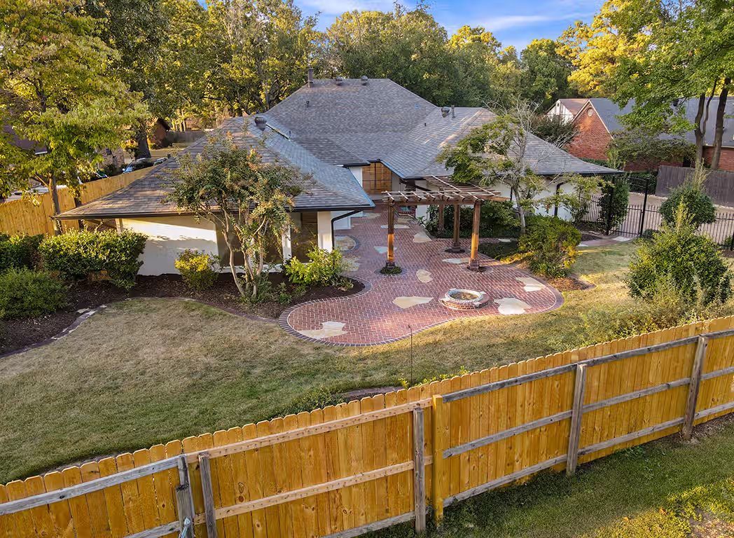 Maplecrest Aerial Back Fence Drone Real Estate Photo