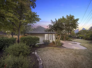 Maplecrest Back Exterior Back Side Yard Twilight HDR Real Estate Photo