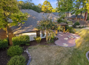 Maplecrest Back Patio Drone Real Estate Photo