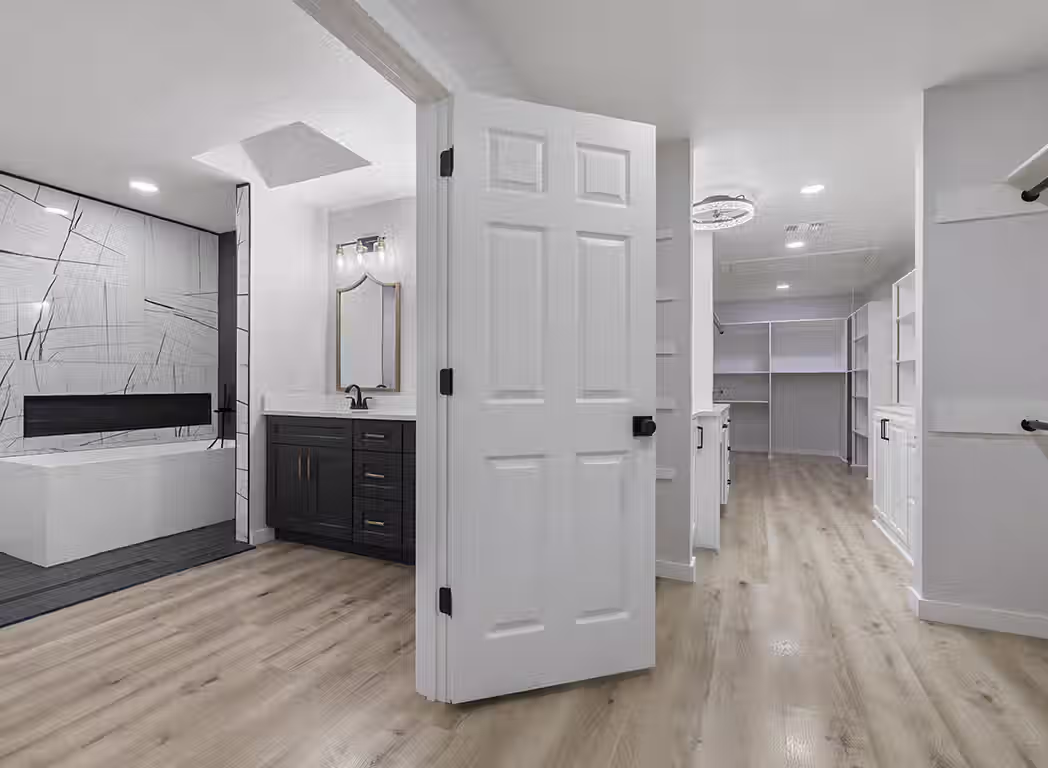 Maplecrest Primary Bath Tub Room and Closet Entry HDR Real Estate Photo