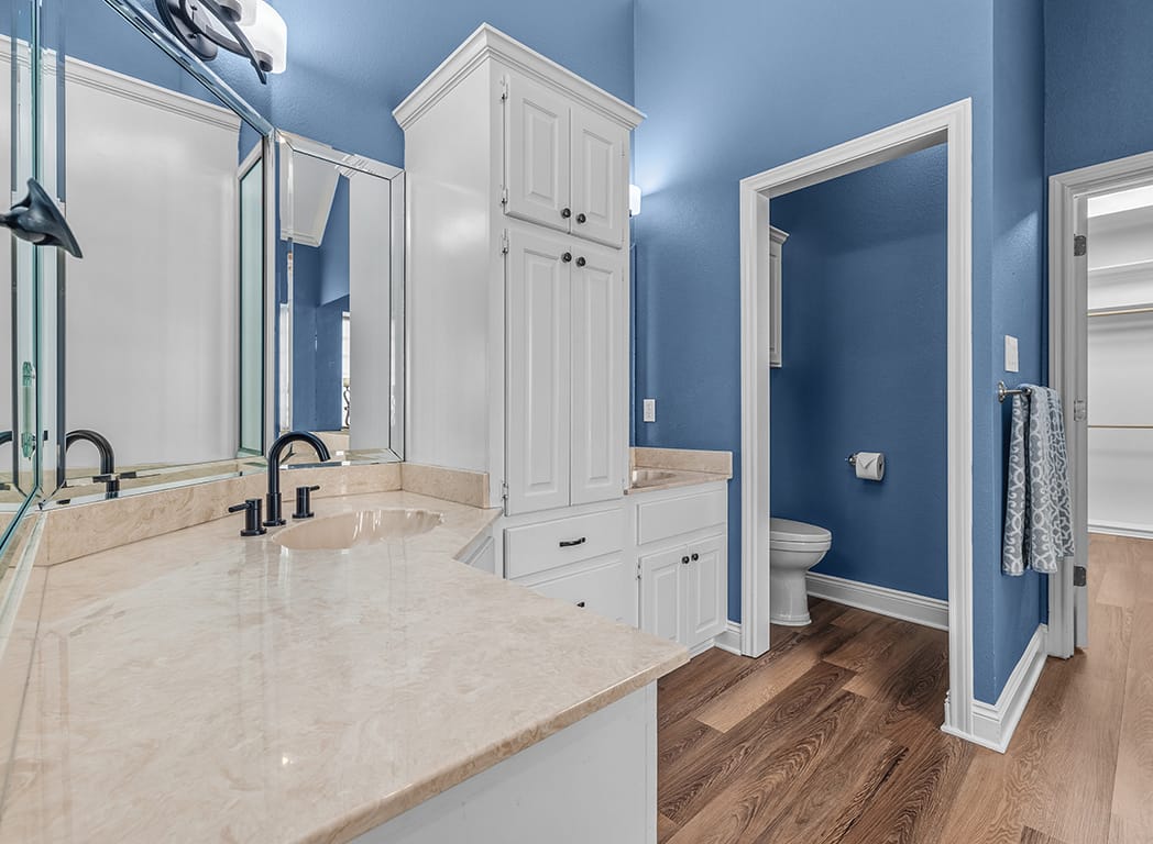 Primary bathroom with updated sink