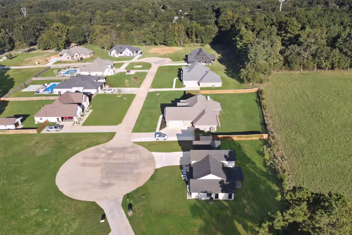 Red Lick Texas Drone Aerial Neighborhood Mustang Ridge Texarkana