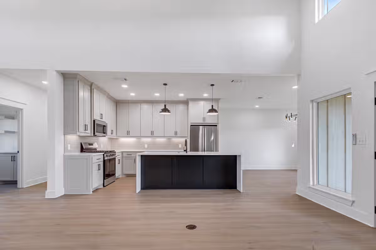 Red Lick Texas Kitchen Island and Living Room View Home Photos
