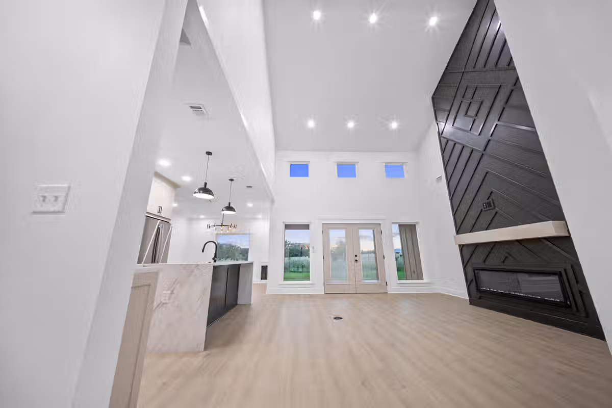 Red Lick Texas New Construction Living Room Modern Ceiling Texarkana Real Estate Photography