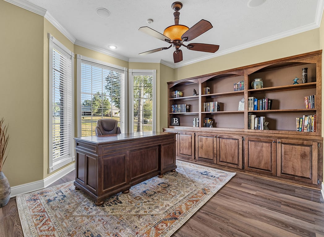 Study or Office with Built-In Bookshelves