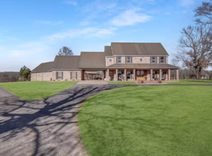 Photography for Real Estate Front Driveway Curve View Barkman Creek Ranch Texarkana TX