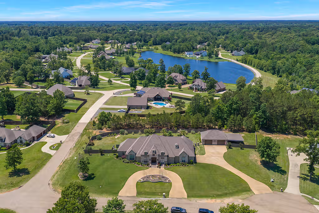 Real Estate Photography Cost Red Bird Circle Texarkana Aerial Neighborhood And Nearby Pond