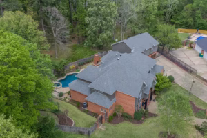 Real Estate Photography Company Stonegate Cir Texarkana Drone Rear Exterior Roofline View