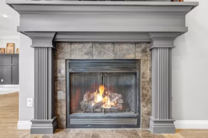 Real Estate Photography Company Stonegate Cir Texarkana Gas Log Fireplace Detail