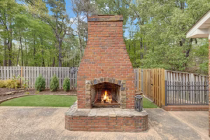 Real Estate Photography Company Stonegate Cir Texarkana Outdoor Brick Fireplace