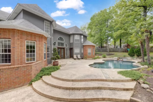 Real Estate Photography Company Stonegate Cir Texarkana Pool Patio Steps And Rear Exterior