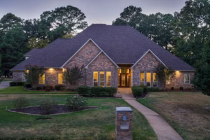 Home Photography Front Exterior Drone Twilight