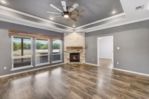 Property Photography Living Room Fireplace Windows