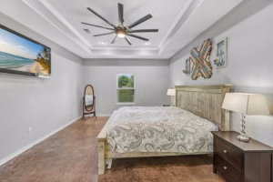 Property Photography Primary Bedroom Tray Ceiling