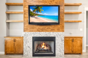 Real Estate Media Fireplace Entertainment Center