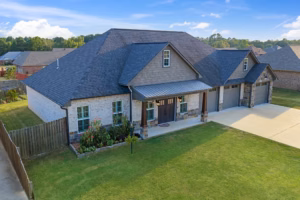 Real Estate Media Front Exterior Close Aerial