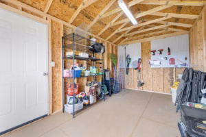 Real Estate Media Storage Shed Interior