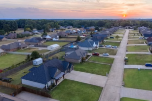 Real Estate Media Sunset Neighborhood Property Aerial